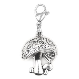 Mushroom Clip on Charm Perfect for Necklaces Bracelets 96Ab