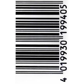 1 Sheet - Barcode Barcode Black Sticker Motorsport Motocross Car Scooter Tuning Sticker Film 1 Sheet 270 mm x 180 mm Weatherproof or also for Model Making
