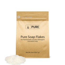 Pure Original Ingredients Soap Flakes (8 oz) Tallow Based, Homemade Laundry Detergent, Granulated Soap