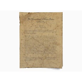 The Hunchback of Notre Dame - Hand Antiqued First Page Reproduction