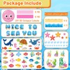 JUNEBRUSHS 104 Pcs Ocean Theme Bulletin Board Decorations, DIY Sea