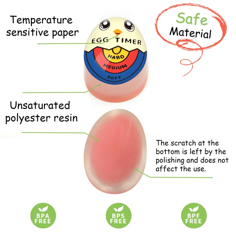 Lasubst Egg Timer for Boiling Eggs that Changes Color When