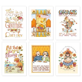 Mary Engelbreit Holiday Postcards, Set of 6, 5x7 inches (Autumn)