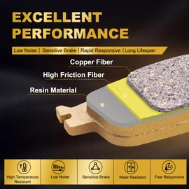 SYUU Copper Fibre Motorcycle Brake Pads Front Rear For Triumphh Rocket III Classic Roadster Touring Thunderbird Commander Storm NightStorm 1699cc FA239F FA209R