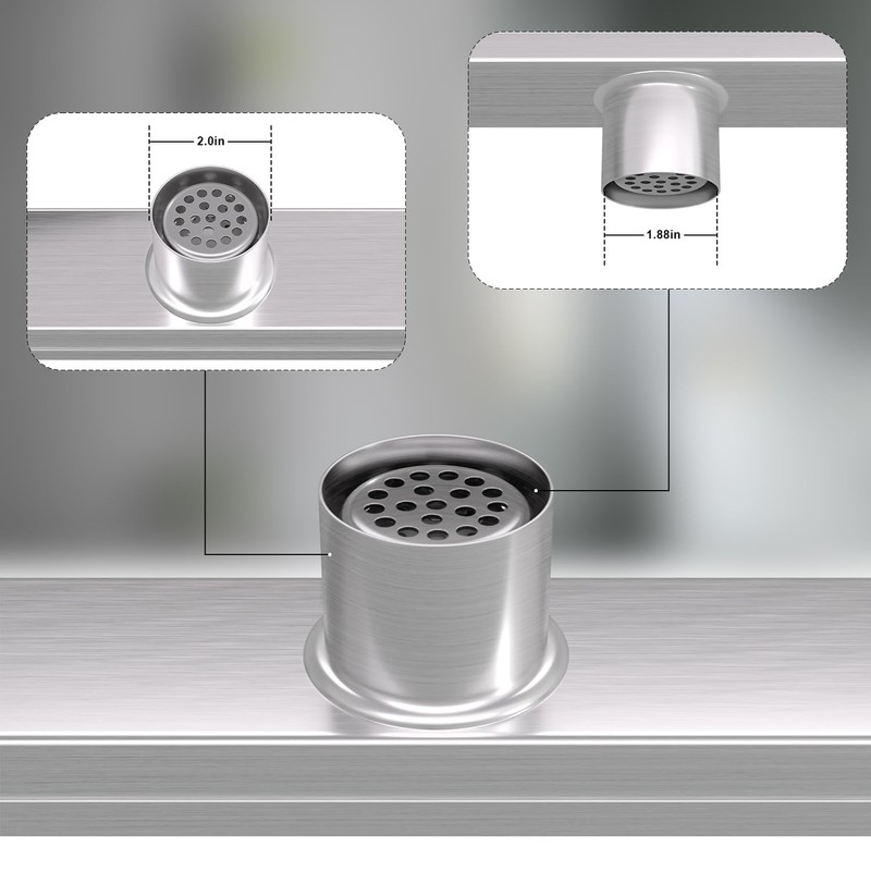 Bmvlffs Brushed Nickel 24-Inch Linear Shower Drain with Tile Insert