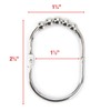 2LB Depot Wide Shower Curtain Rings / Hooks Set, Decorative Polished Chrome