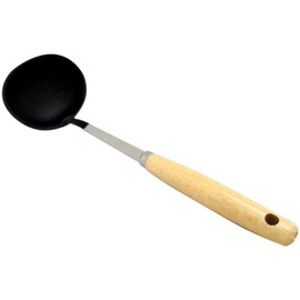 Endoshoji Professional Olive Ladle, Stainless Steel / Natural Wood, Made in Japan