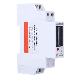 DDS6619-001 Single Phase Energy Meter Digital Power Consumption Monitor DIN Rail KWH Meter 1P Electricity Usage Monitor Power Meter Household Appliances 230V