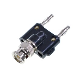 Oiyagai 2pcs BNC Male to Double Banana Male Female Binding Adapter RF Coaxial Adapter BNC to Banana Coax Male Splitter Connector