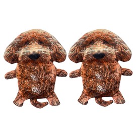 Piggy Poo and Crew Goldendoodle Crinkle Squeaker Toys for Dogs or other Small Pets