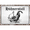 mrdeco Holz Schild 12x18cm Hühnerstall Hühner Huhn Hahn Holzschild