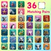 KIUKIUO 72 PCS Memory Matching Game, Real Animal Matching Cards