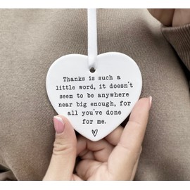 Ceramic Thank You Keepsake Gift Sentimental Gift For Best Friend | Mentor | Family | Female Gift For Her | Friendship Present