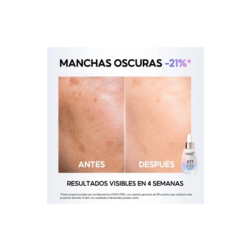 Papa Feel 577 Serum Aclarante Antimanchas Antiarrugas 30ml Sensible Día/noche