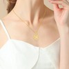 TANGPOET Genuine 18k Gold-Plated Letter Necklace for Women Girls 925