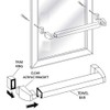 Gordon Glass® 30" Long Chrome Framed Sliding Shower Door Towel