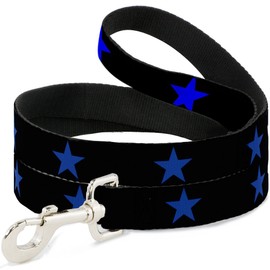 Dog Leash Star Black Blue 4 Feet Long 0.5 Inch Wide