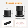 Adjustable Furniture Bed Risers, xuenair 1.6-2.6 inch Bed Risers Black,