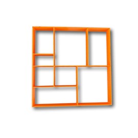 Concrete walkway path maker - 8 Uneven Rectangular Grids (16"x16"x1.55") - Large Concrete Molds