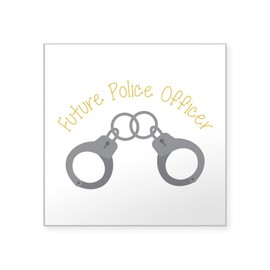 CafePress Future Police Officer Sticker Square Bumper Sticker Car Decal
