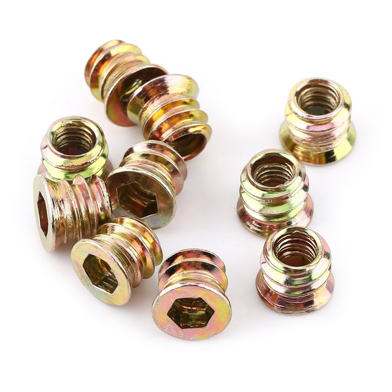 Hilitand 20 Pcs M8 Zinc Alloy Furniture Hex Drive Nut,