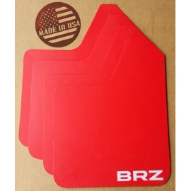 StreetRays [Originals] [SR] STARTER Mud Flaps Set RED with Custom Vinyl Logo C