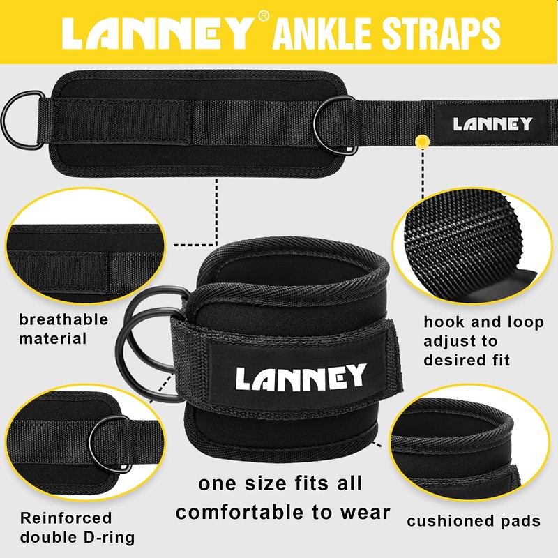 Tricep Rope Cable Machine Attachment, 35" Triceps Pull Down Rope