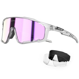 KAPVOE Polarized Cycling Glasses MTB Glasses Mountain Bike Glasses Men Women Biking Glasses Sport Sunglasses Bicycle Riding Glasses MTB Goggles Cycle Glasses Running Road Bike Sunglasses Purple