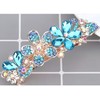 Large crystal flower hair clip for women; simple diamond ponytail