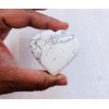 Howlite Heart Howlite Crystal Heart Cleansing & Balance Metaphysical Massage