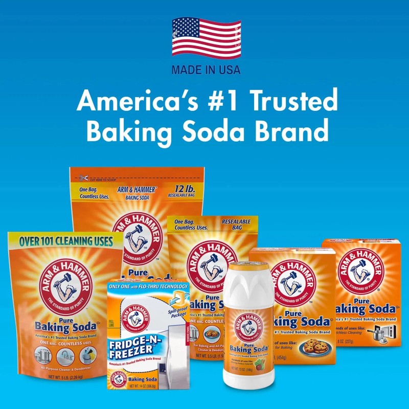 Arm & Hammer Pure Baking Soda 13.5 lbs Bulk Pack.