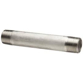 Stainless Steel 316/316L Pipe Fitting, Nipple, Schedule 40 Welded, 1" X 3" NPT Male