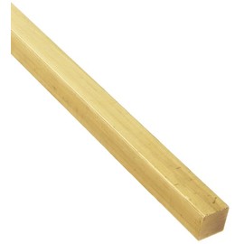 OnlineMetals - 360 Brass Square Bar, Unpolished (Mill) Finish, H02 Temper, ASTM B16, 3/8" Height, 48" Length