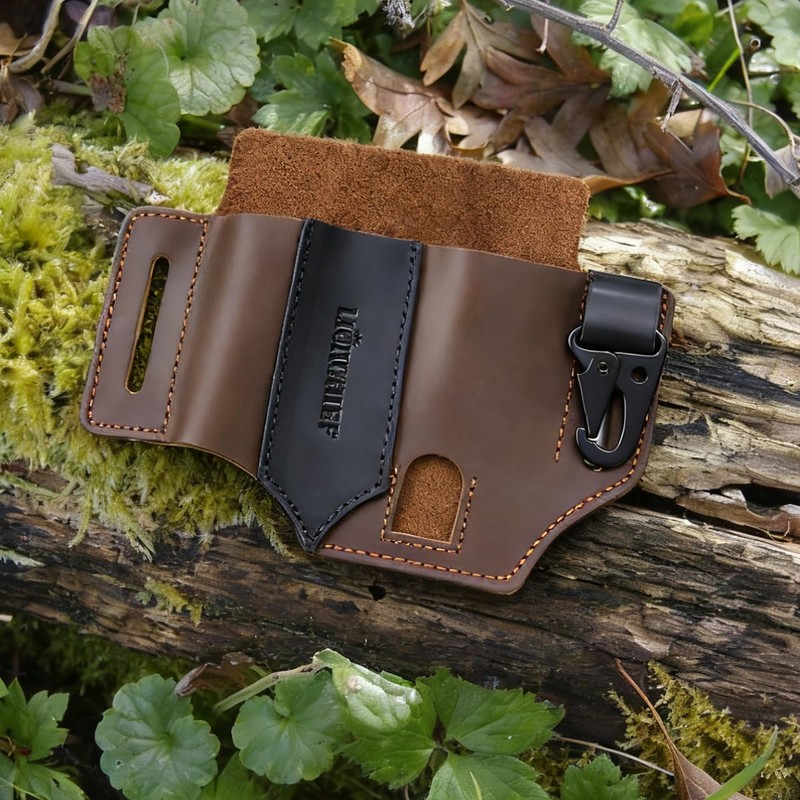 LIONCHIEF Genuine Leather Multitool Sheath for Belt, EDC Pocket Organizer