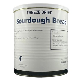 Freeze-Dried Sourdough or Fermented dough Bread 12 Oz Per Can Long Shelf Life, Lightweight Survival Food for Emergency, Camping and Hiking Easy Prep Meals 25+ Year Shelf Life Made in USA