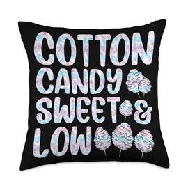 Funny Cotton Candy Sweet & Low Costume Throw Pillow