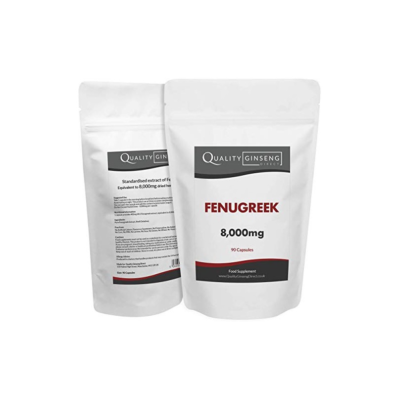 Fenugreek - 8,000mg Capsules - Powerful Formula (90 Capsules)