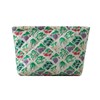 Quilted Makeup Bag, Cute Floral Cosmetic Bag for Women, Cotton