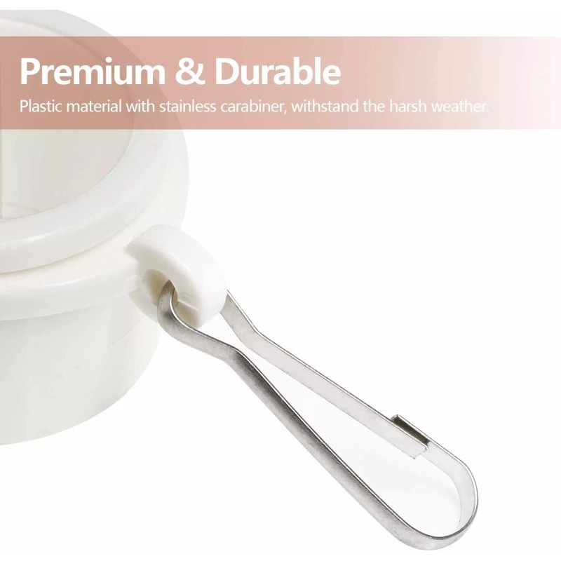 Anley 2Pcs Tangle Free Flag Pole Mounting Ring Clip -