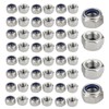 GisWell 100 pieces self-locking nuts, M5 stainless steel, stop nuts,