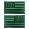 2 PCS EmWoot USA American Flag Patch Regular Reverse Embroidered