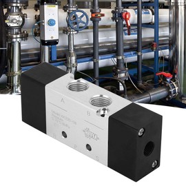 5 Way 2 Position Air Valve, Pneumatic Solenoid Valve, Pneumatic Air Valve Inlet/Outlet PT 1/4, Manual Valve, Solenoid Valves