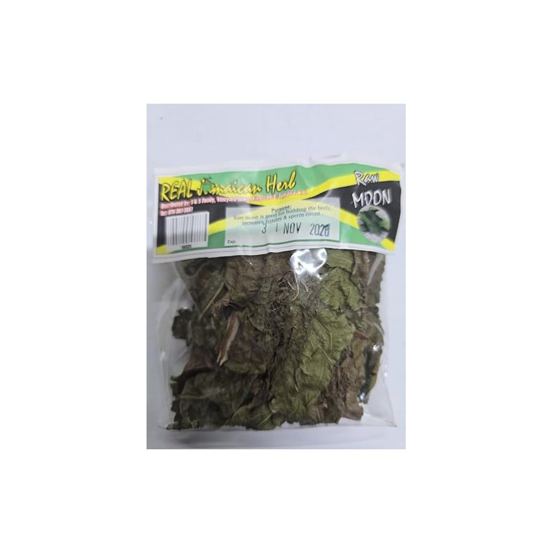 Real Jamaican Herb Raw Moon Herbal Tea Leaves 10g, Traditional
