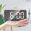 LED Mirror Clock Mini Digital Alarm Clock Table Clock with