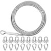 Thickened 1/4 Stainless Steel Cable, 25ft Wire Rope, 7X19 Strands