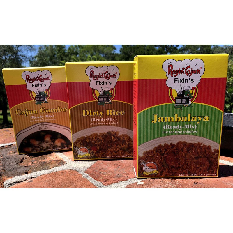 3 Box Ragin' Cajun Party Pack: Jambalaya Ready Mix, Dirty