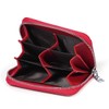 Yocipa Genuine Leather Coin Case, 6 Compartments, Women's, Mini Wallet,