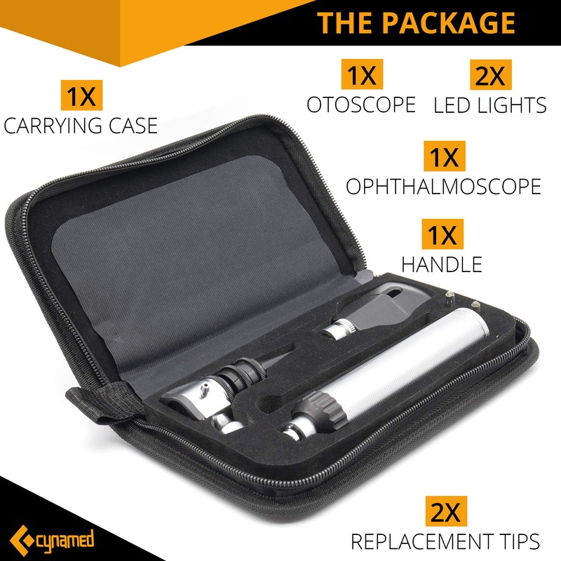 Cynamed Combo Otoscope Set - Multi-Function Ear Scope for Ear,