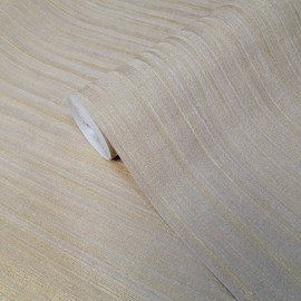 Sand Yellow Cream Gold Metallic Textured Plain Wallpaper roll Faux Fabric Lines