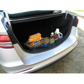 EACCESSORIES EA Trunk Organizer for Ford Fusion 2013-2020 – Mesh Car Trunk Organizer – Cargo Net for Coupe, Sedans – Nylon Mesh Netting – Compatible with Ford Fusion 2013-2020